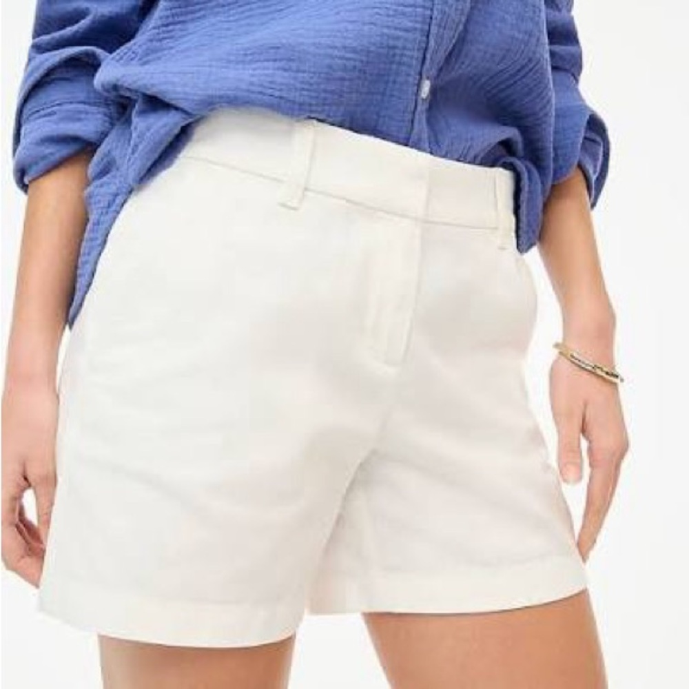 J. Crew 5” Class Chino Shorts in White